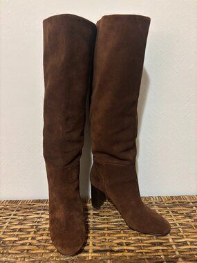 Brown Suede Ann Taylor Heeled Boots